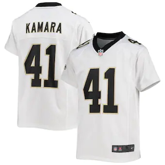 youth nike alvin kamara white new orleans saints 2018 game 